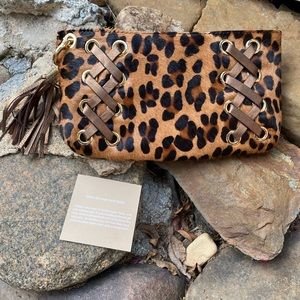 Michael Kors Hair Calf Tasseled Clutch